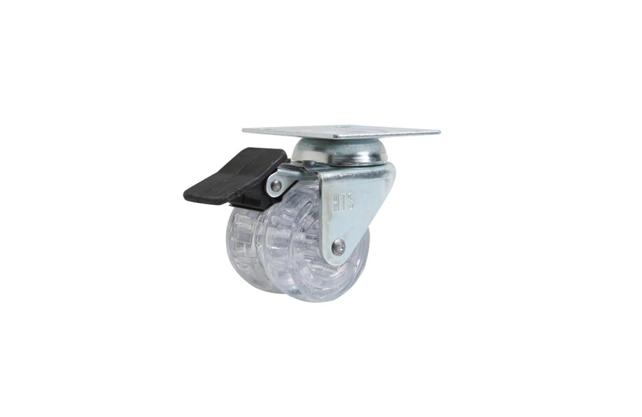 Double Pulley Disc Caster With Brake In 50*20- Furniture Caster