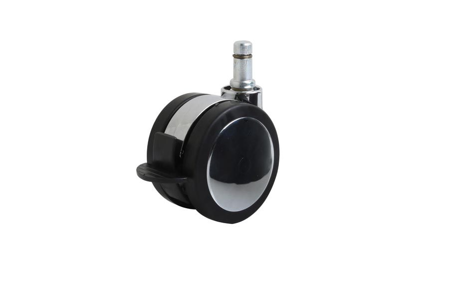 Chrome Caster With Pin and Brake D65mm