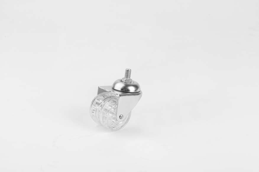 Transparent Double Pulley Screw Caster In 50*20mm-Furniture Casterr
