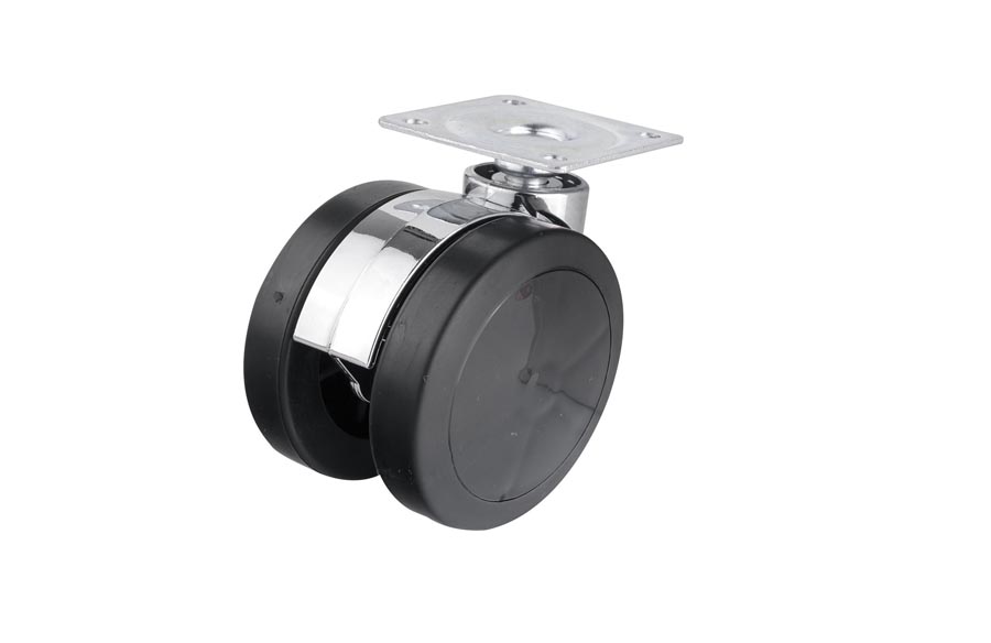 Plastic Chrome Body Disc Caster In 65mm- Furniture Caster