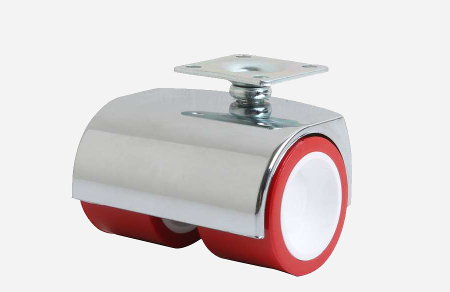Double Pulley Disc Caster With Chrome Covered-Decorative Furniture wheels