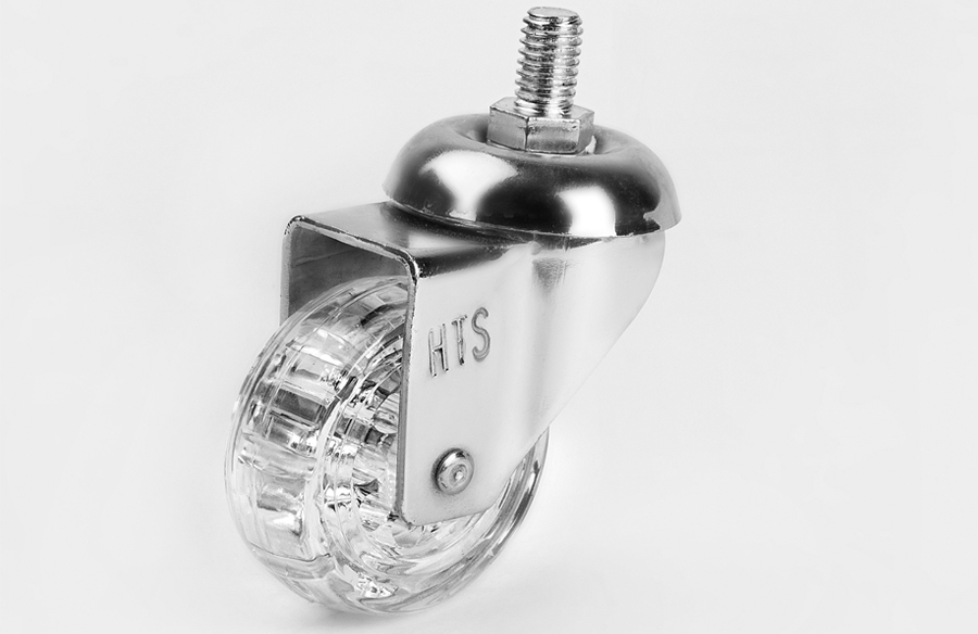 Transparent Pulley Screw Caster In 50*20-Decorative Furniture Casters