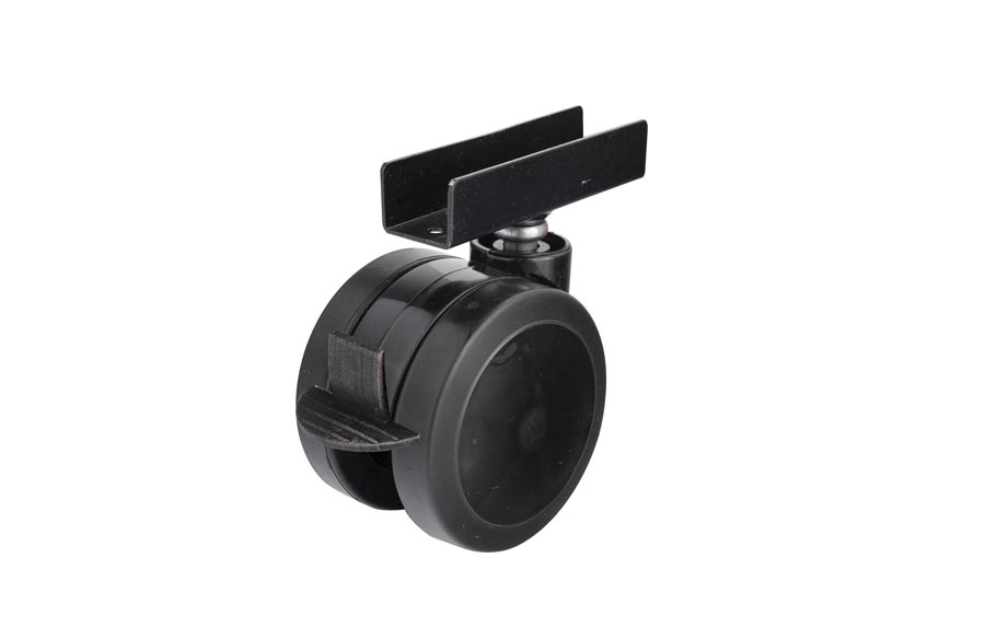 Plastic Thermo Covered U Disc Caster With Brake In 65mm- Furniture Caster