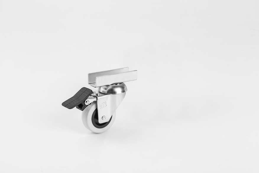 Swivel Caster Tall U In Wide Series In 50*20 With Brake-Furniture Caster