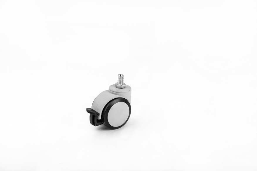 Grey Screw Caster with Brake In 50mm-Office Furniture Caster