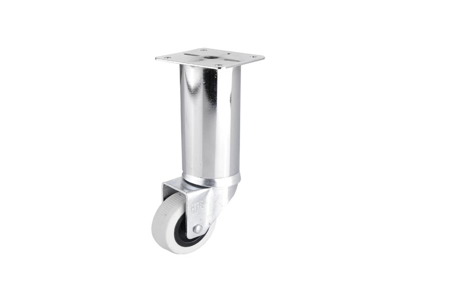 Metal Chrome Foot With Caster 20cm in 42- Furniture Feet- Furniture legs 