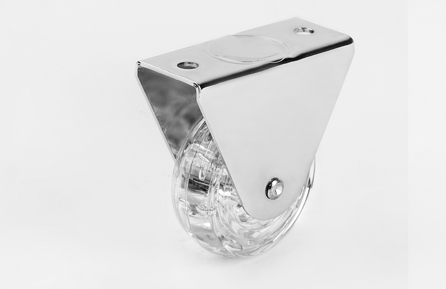 Fixed Transparent Pulley Caster D50mm- Small Caster