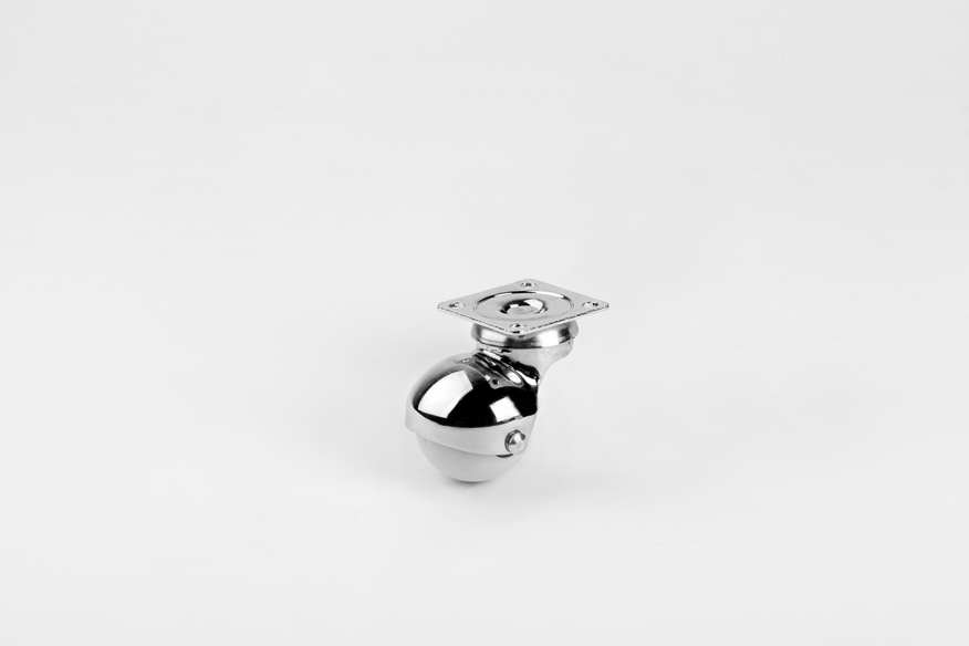 50mm Shepherd Double ball Disc Chrome Furniture Caster, 50Kg
