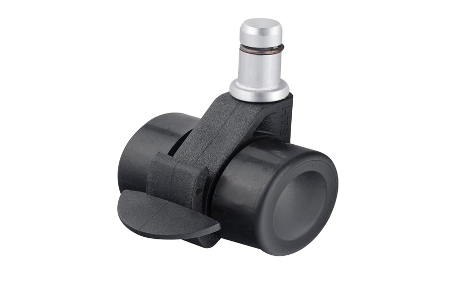 Thermo Covered Pin Caster With Brake- Micro Caster- Shelf and Display Caster