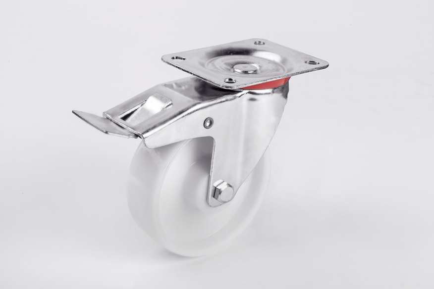 Polyamide Plated Disc Caster with brake In 150- Heavy Duty Caster Wheels