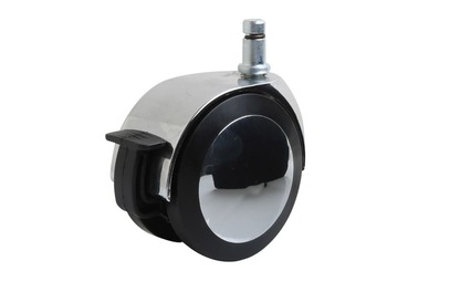 Chrome Caster With pin D75mm-Decorative locking casters