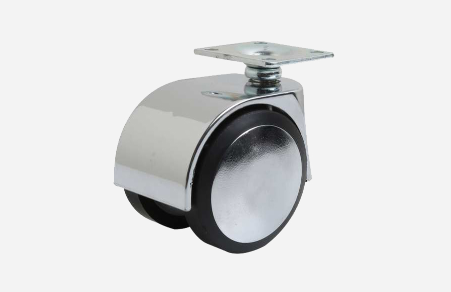 Chrom Covered Disc Swivel Caster- Decorative Furniture wheels