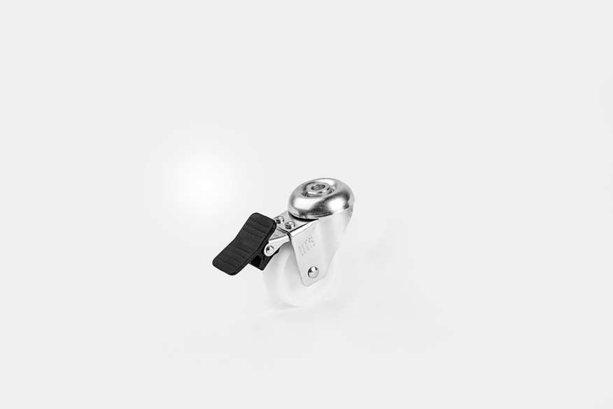Double ball Polyamide Pulley Blank Hole Caster With Brake-Furniture Caster