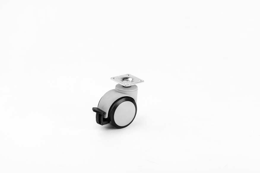 Twin Caster with Disc and Brake D50mm- In Two color- Office Furniture Caster