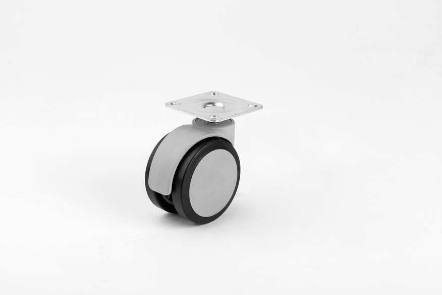 Grey Disc Caster In 75mm-Office Furniture Caster