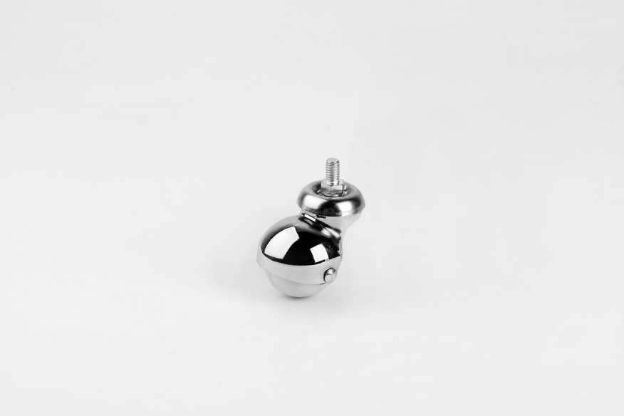 50mm Spherical Double ball Screw Chrome Caster