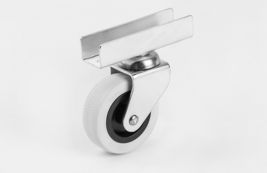 Grey Big U Disc Swivel Caster- Shelf and Display Caster