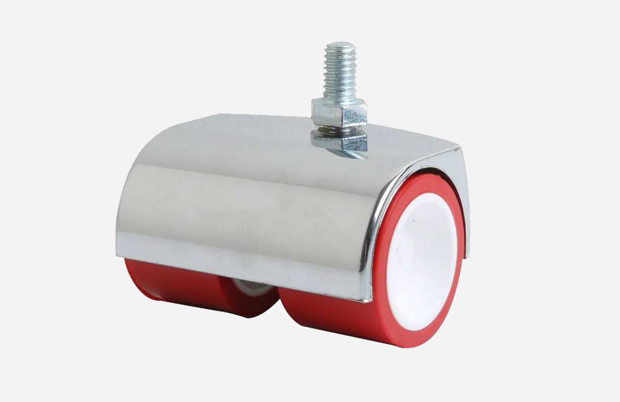 Double Pulley Screw Caster With Chrome Covered - Decorative Furniture wheels