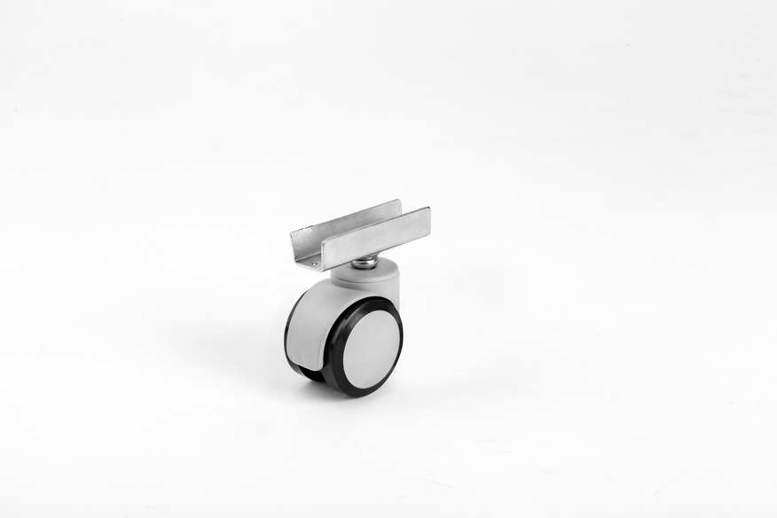 Grey Long U Disc Caster In 50mm-Office Furniture Caster