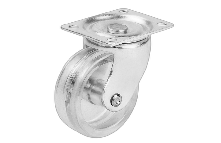 HTS Caster | 38mm Transparent Disc Caster-Small Caster-Furniture Caster