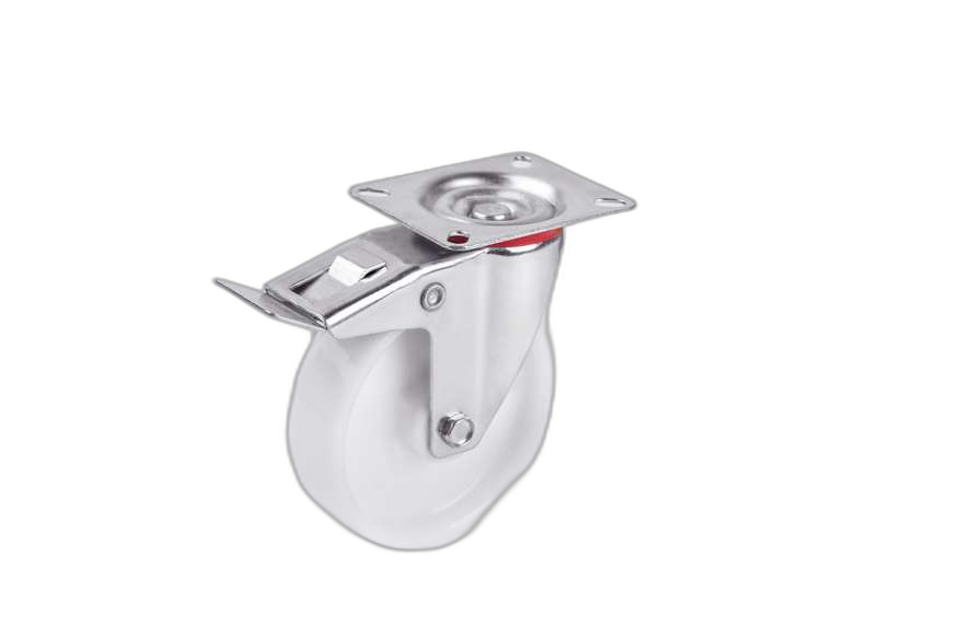 HTS Caster | Polyamid Disc Caster With Brake-Light Duty Industrial Caster Wheel
