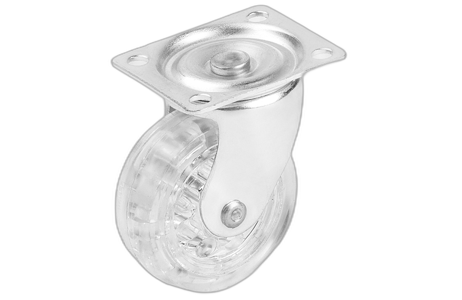 HTS Caster | 40mm Transparent Disc Caster-Small Caster-Furniture Caster