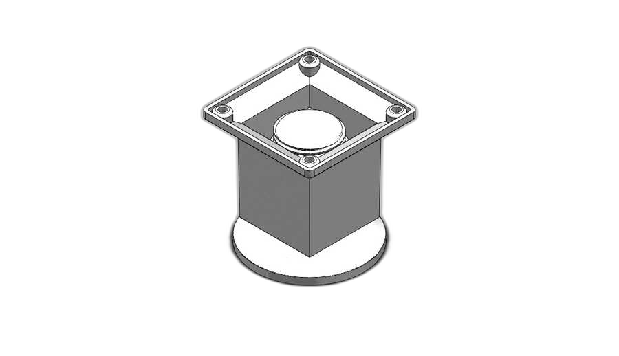 HTS Caster | Square Modell Chrom Stuhlbeine in 8 cm