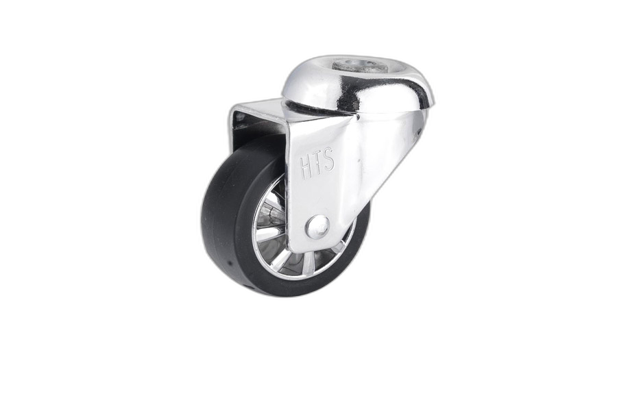 HTS Caster | Chrome Pulley Furniture Casters With Blank Hole 50*20mm