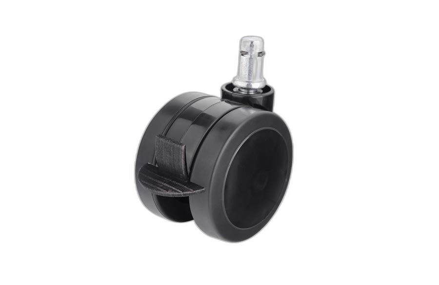 HTS Caster | Plastic Thermo Covered Pin Caster In 65mm, Chair Casters