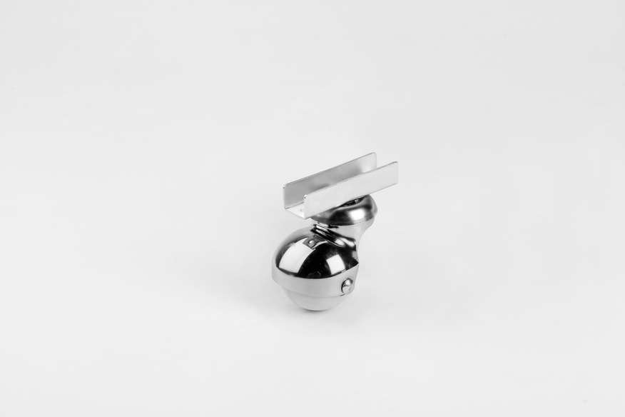 HTS Caster | 50mm Shepherd Double ball U-Disc Chrome Caster