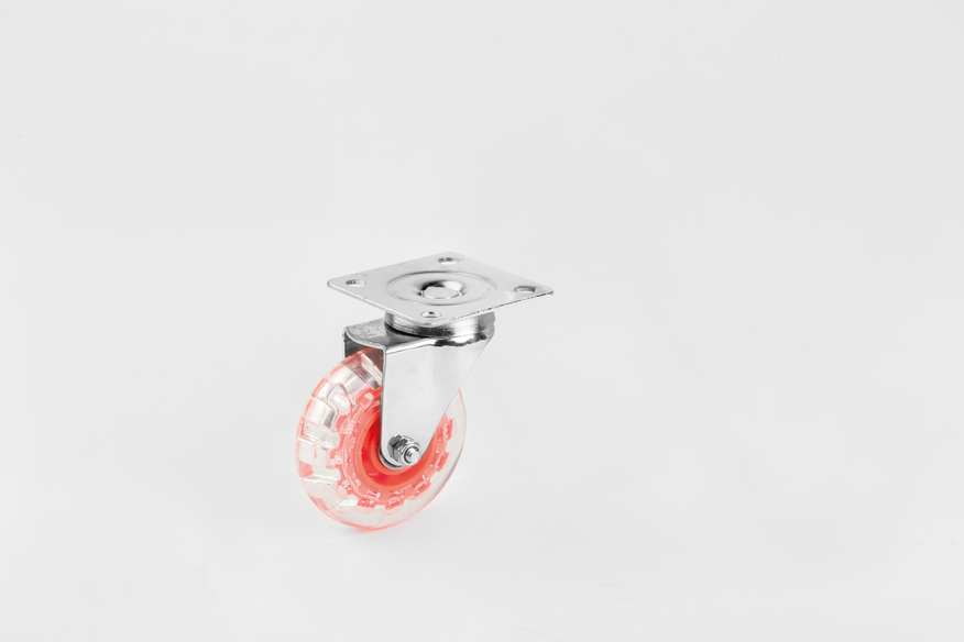 HTS Caster | Transparent Pulley Disc Caster, Decorative Furniture Castors