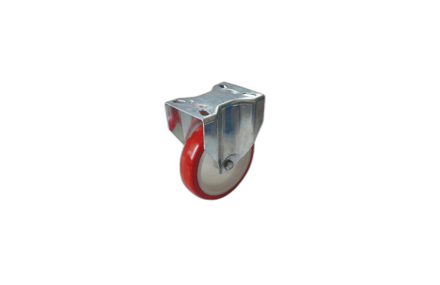 HTS Caster | Polyamide Polyurethane Plated Fixed Caster In 200, Light Industrial Caster