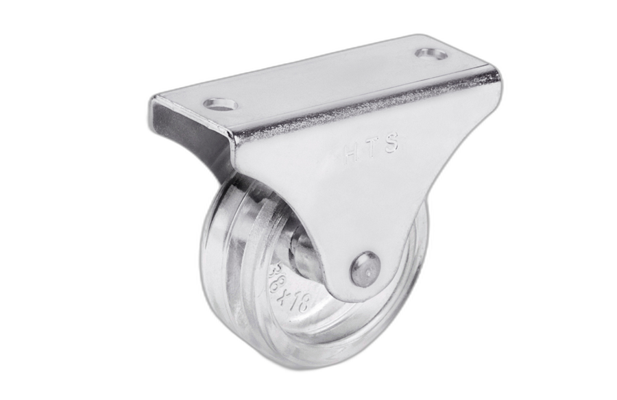 HTS Caster | Transparent Fixed Caster D38mm-Furniture Caster