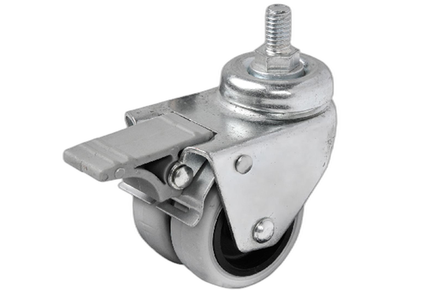 HTS Caster | Double Pulley Screw Caster With Brake in 50*20- Furniture Caster