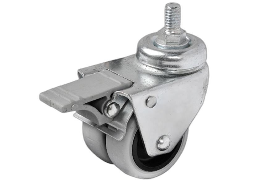 HTS Caster | Double Pulley Screw Furniture Caster With Brake in 50*20