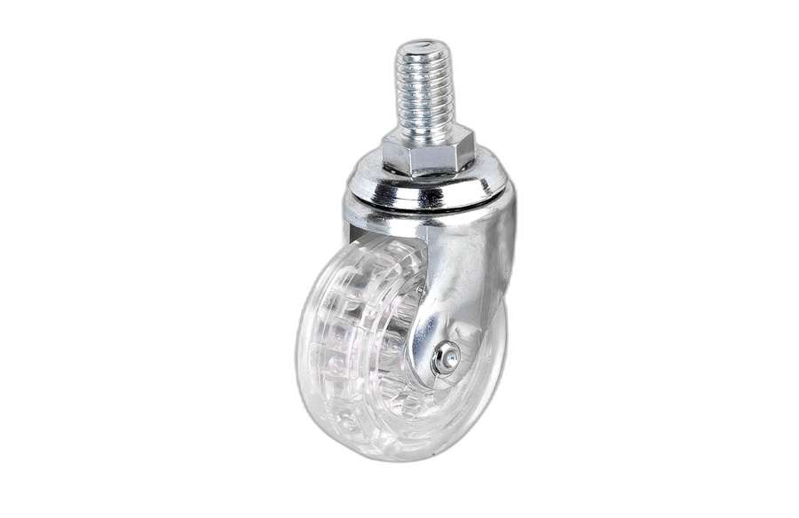 HTS Caster | 38*14mm Transparent Small Screw Swivel Caster