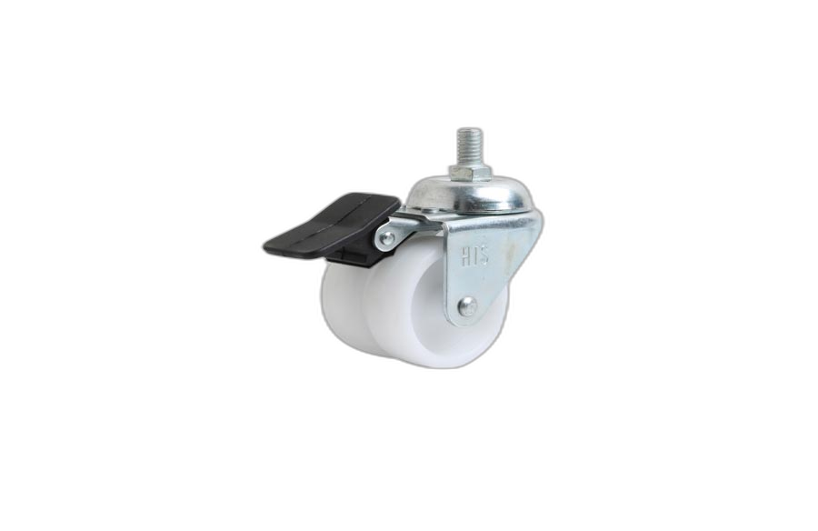 HTS Caster | Polyamide Double Pulley Screw Caster With Brake In 50*20mm