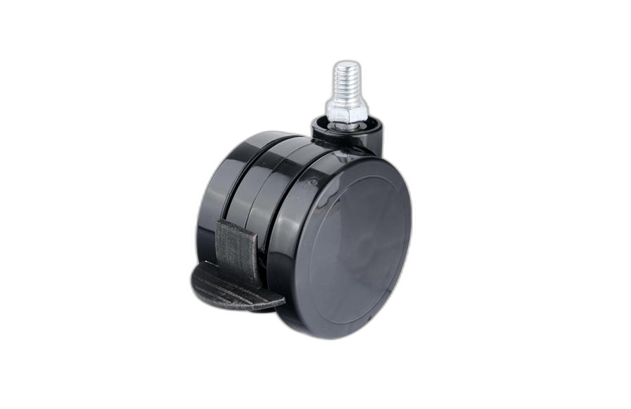 HTS Caster | Plastic Caster With Screw In 65mm And Brake, Furniture Casters