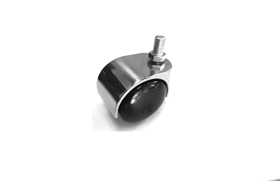 HTS Caster | Buro Type Chrome Covered Screw Caster- Furniture Caster