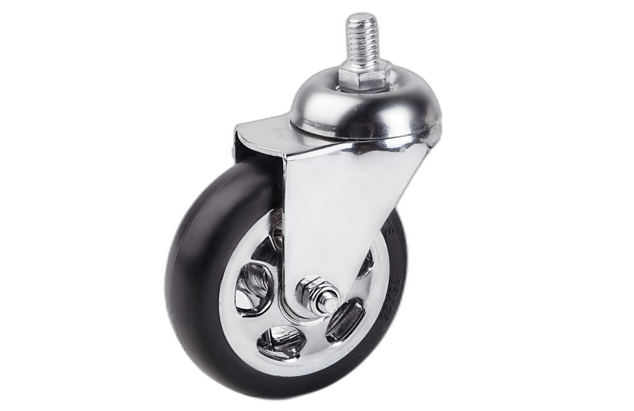 HTS Caster | Chrom Rim Screw Swivel Caster, D75mm