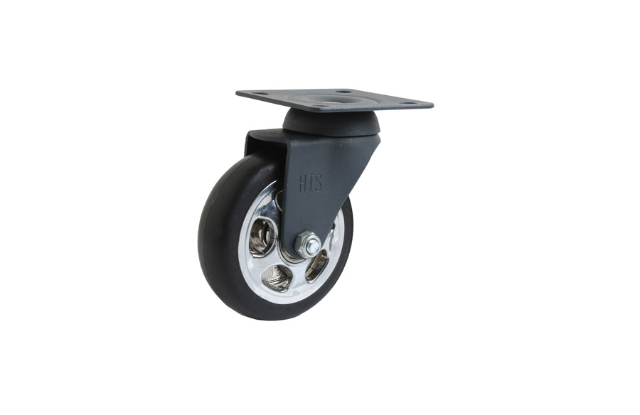 HTS Caster | 75mm Anthracite Chrome Pulley Disc Caster-Decorative Furniture Casters