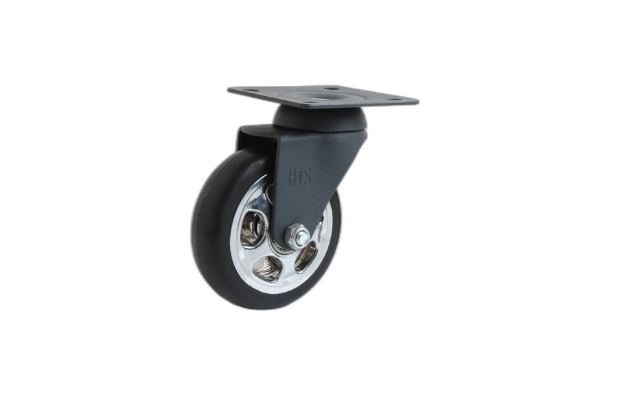 HTS Caster | 75mm Anthracite Chrome Pulley Disc Caster-Decorative Furniture Casters