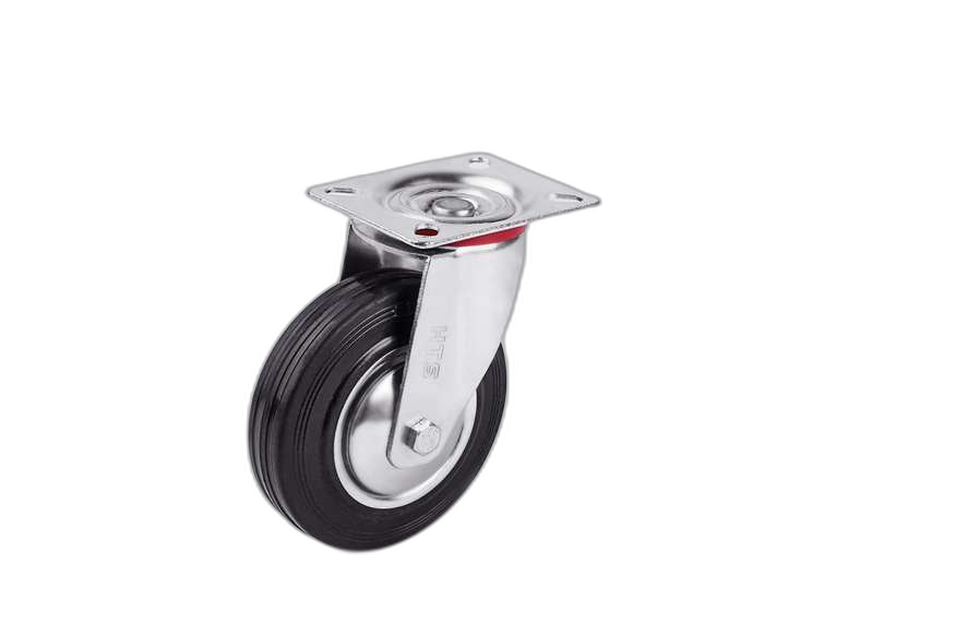 HTS Caster | عجلة تثبت بواسطه اللوحة 125 مم -عجلة سلة المهملات