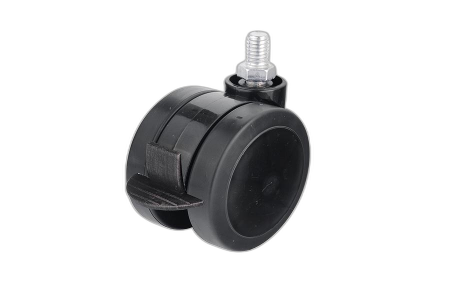 HTS Caster | Plastic Thermo Covered Screw Caster With Brake In 65mm- Furniture Caster