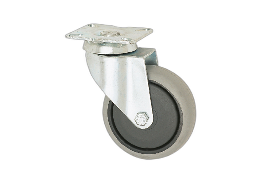 HTS Caster | Disc Swivel Industrial Caster, D100mm, Shopping Cart Casters