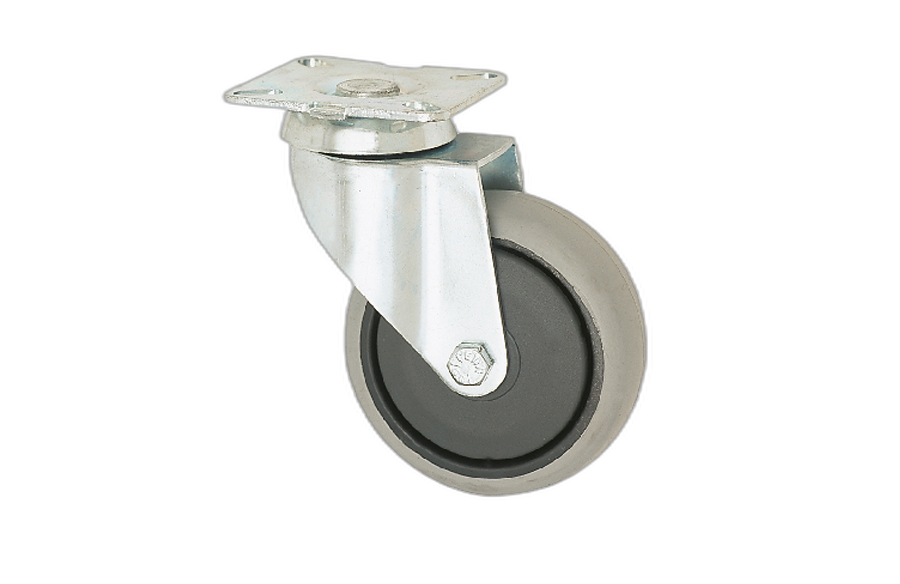 HTS Caster | Market Type Disc Caster in 125, Shopping Cart caster and Wheels