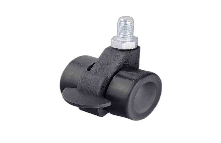 HTS Caster | Thermo Covered Screw Caster With Brake, Shelf and Display Caster