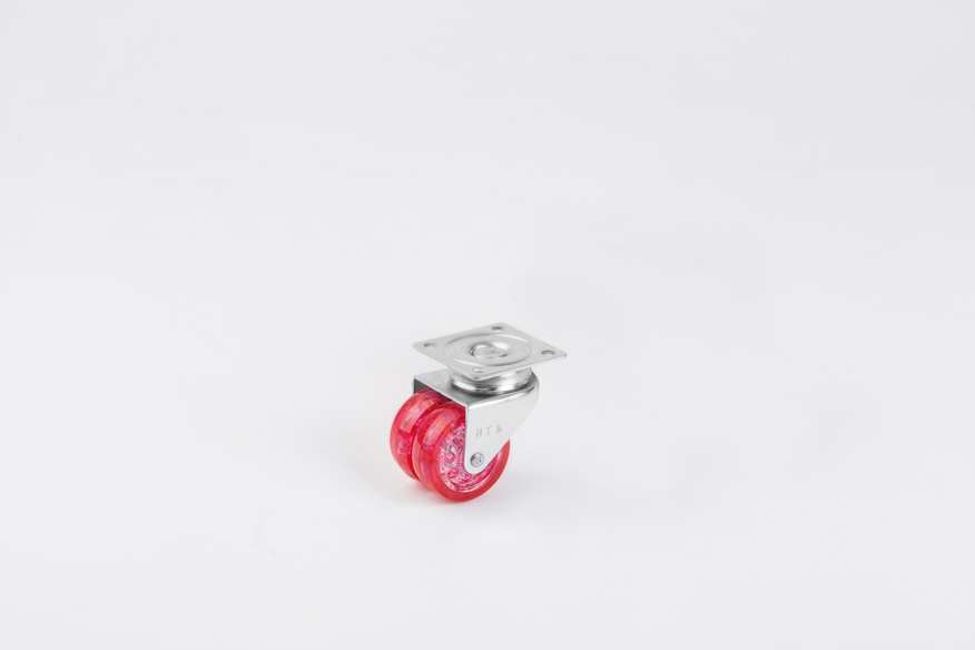 HTS Caster | 40mm Transparent Double Pulley Colorful Disc Caster