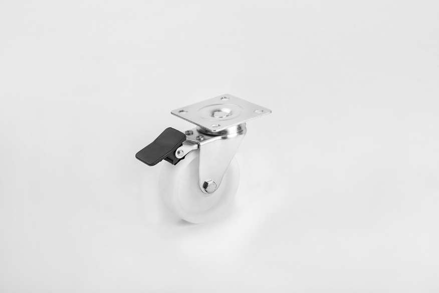 HTS Caster | Polyamide Pulley Disc In 75*25mm Caster With Brake