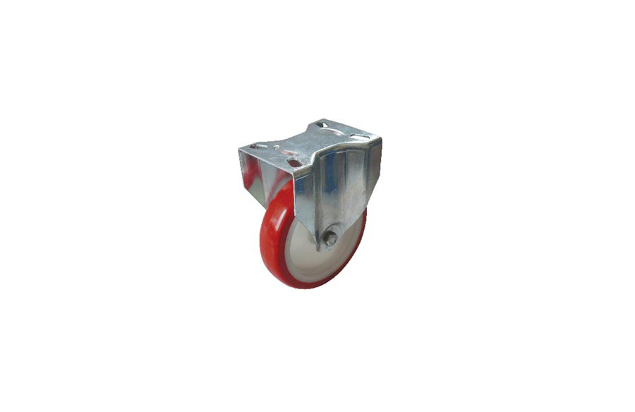 HTS Caster | Polyamide Polyurethane Plated Fixed Caster In 100-Light Industrial Caster